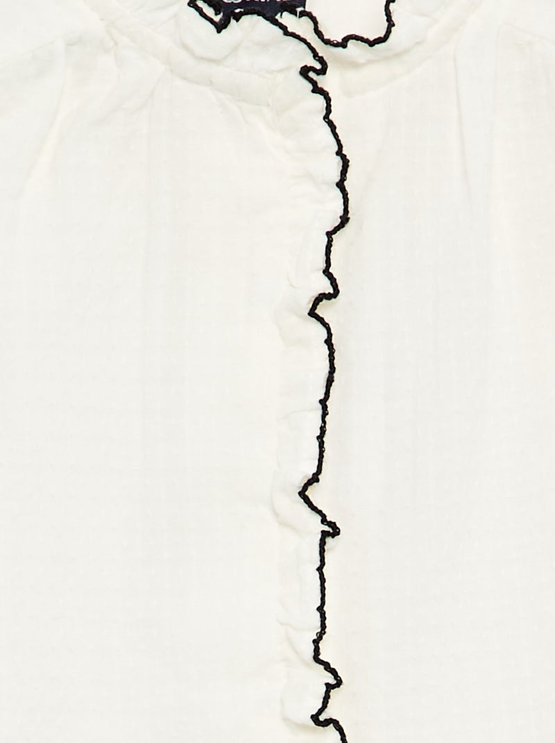 Blusa in dobby Bianco - Kiabi