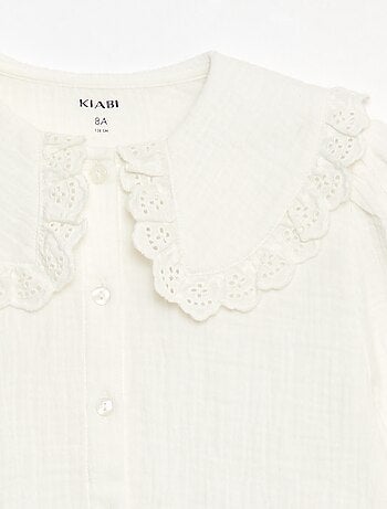 Blusa in doppia garza di cotone