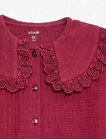 Blusa in doppia garza di cotone