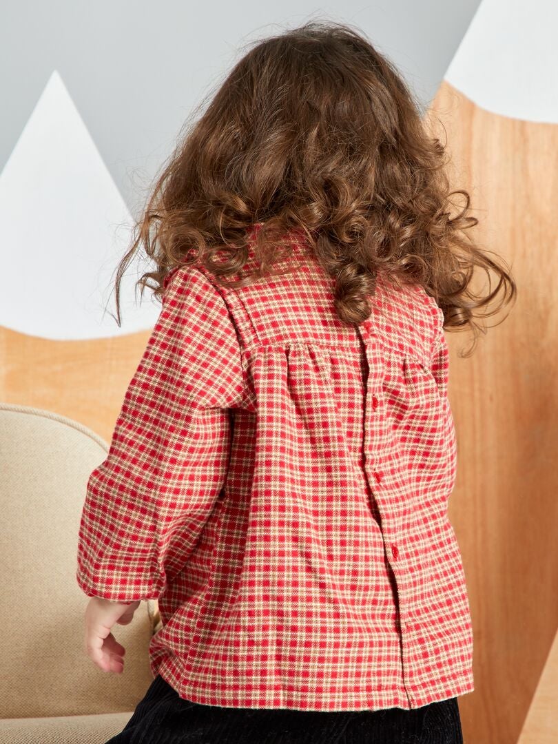 Raff&Taff Camicia Boscaiolo In Flanella Termica – Quadri Rossi – Foderata – Unisex – Taglia XXXL - 5