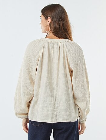 Blusa in garza di cotone
