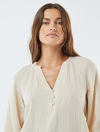Blusa in garza di cotone