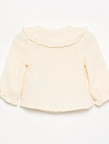 Blusa in garza di cotone