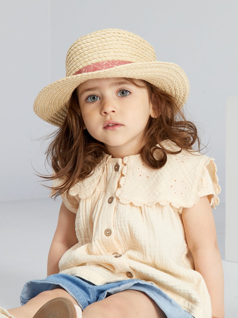 Blusa in garza di cotone BIANCO - Kiabi
