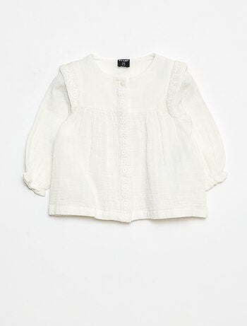 Blusa in garza di cotone