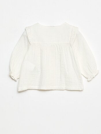 Blusa in garza di cotone