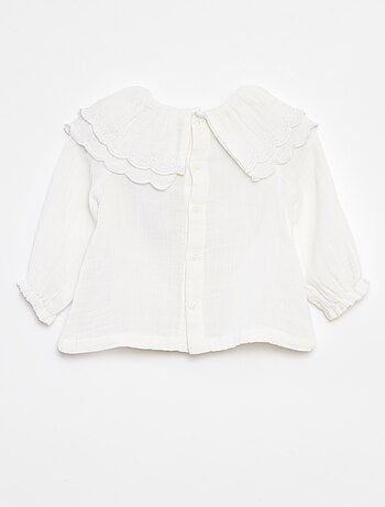 Blusa in garza di cotone