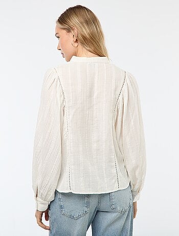 Blusa in garza di cotone