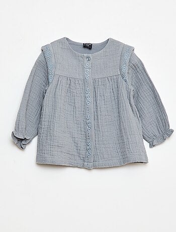 Blusa in garza di cotone