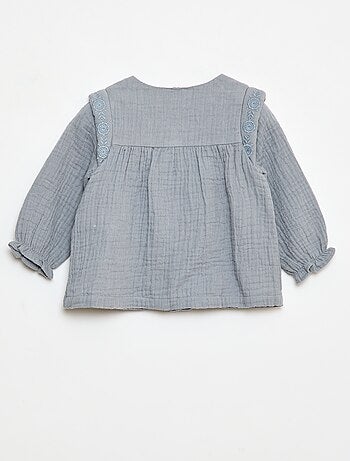 Blusa in garza di cotone