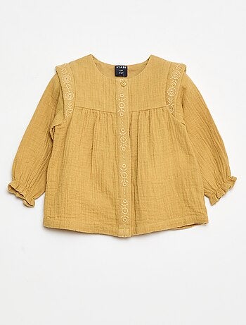 Blusa in garza di cotone