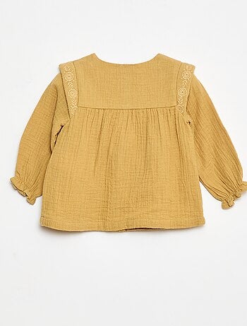 Blusa in garza di cotone