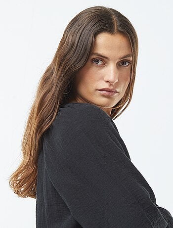 Blusa in garza di cotone