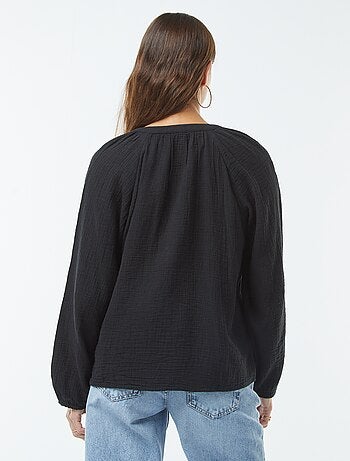 Blusa in garza di cotone