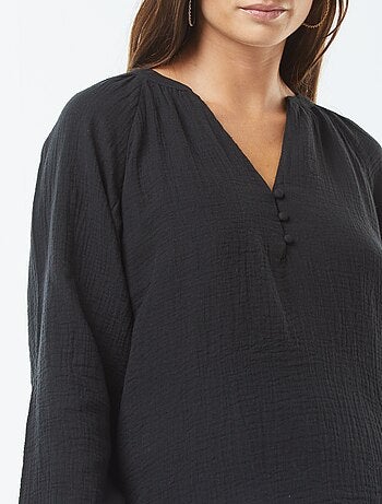 Blusa in garza di cotone