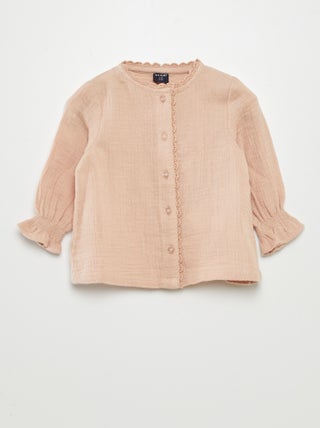 Blusa in garza di cotone