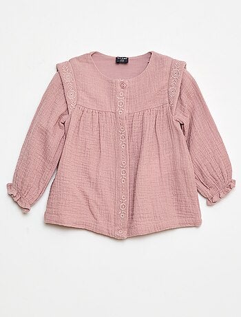 Blusa in garza di cotone