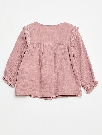 Blusa in garza di cotone