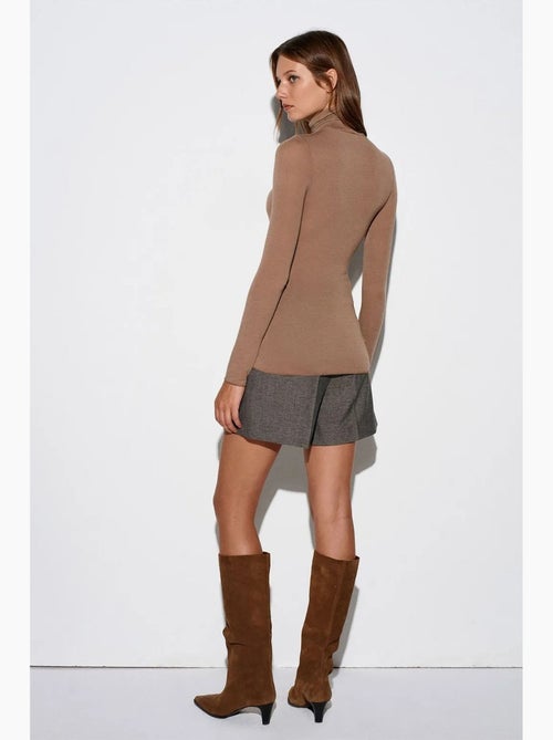 Blusa in jersey a collo alto slim fit dilvin - Kiabi Blusa in jersey a collo alto slim fit dilvin - Kiabi