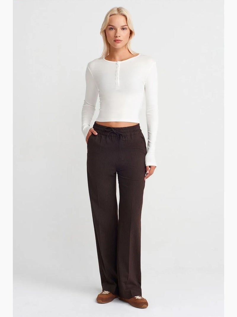 Blusa in jersey a maniche lunghe slim fit dilvin Ecru - Kiabi