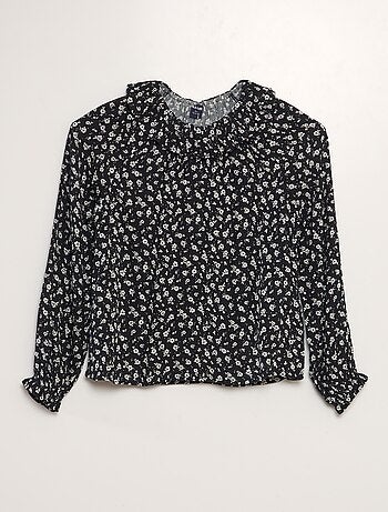 Blusa in maglia crêpe - collezione facile da indossare
