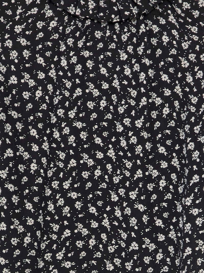 Blusa in maglia crêpe - collezione facile da indossare NERO - Kiabi