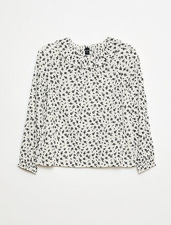 Blusa in maglia crêpe con collo elasticizzato - So Easy
