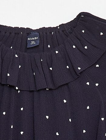 Blusa in maglia crêpe con collo elasticizzato - So Easy
