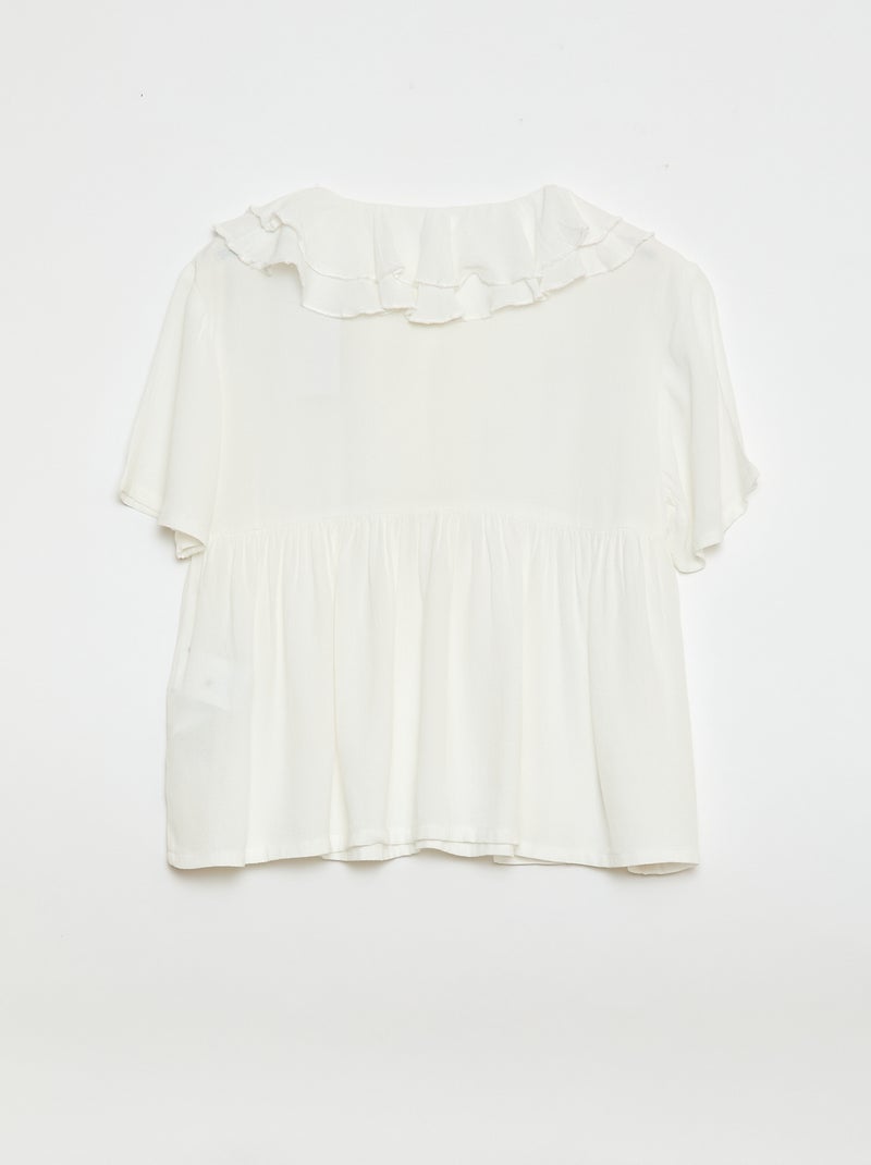 Blusa in maglia leggera con motivo Bianco - Kiabi