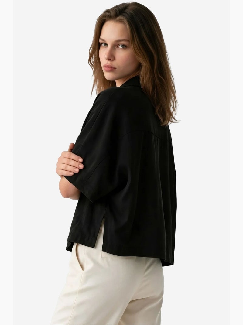 Blusa in misto modal busem Nero - Kiabi