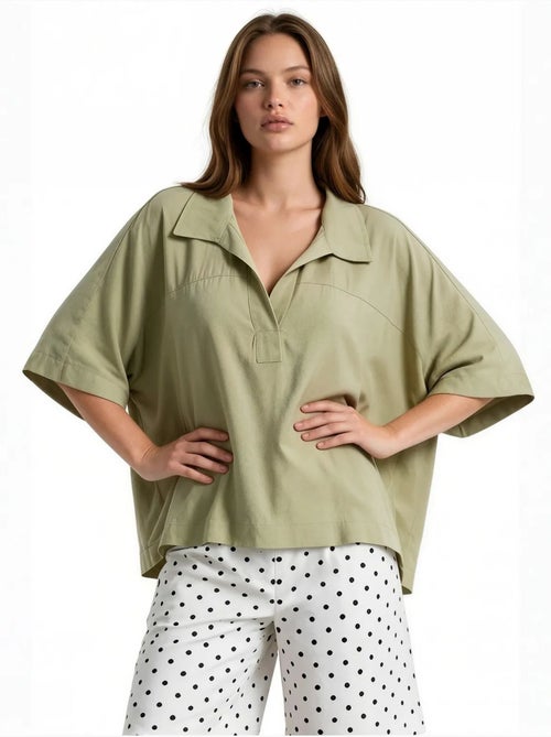 Blusa in misto modal busem - Kiabi Blusa in misto modal busem - Kiabi