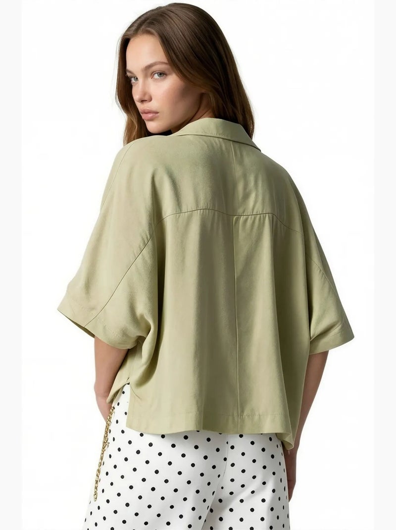 Blusa in misto modal busem Verde menta - Kiabi