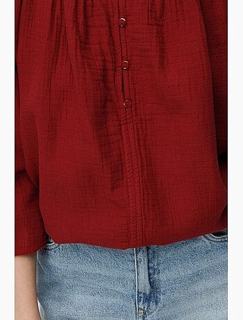 Blusa in mussola con bottoni mixray