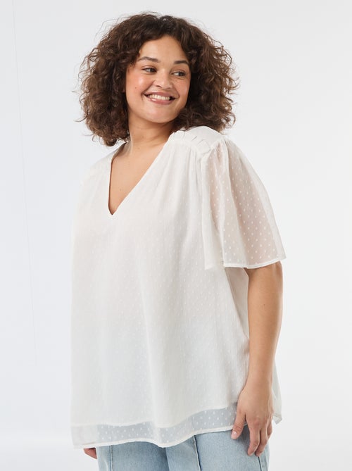 Blusa in plumetis - Kiabi