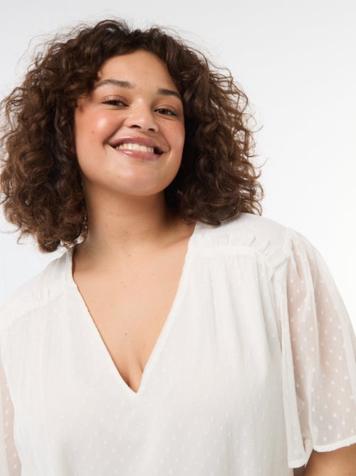 Blusa in plumetis - Kiabi