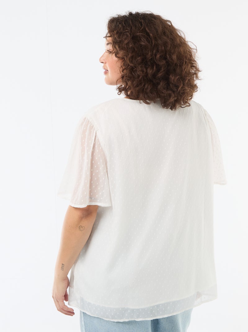 Blusa in plumetis Bianco - Kiabi