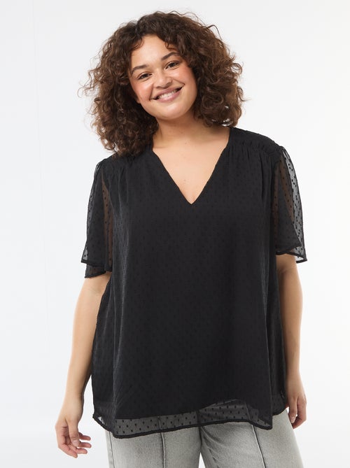 Blusa in plumetis - Kiabi