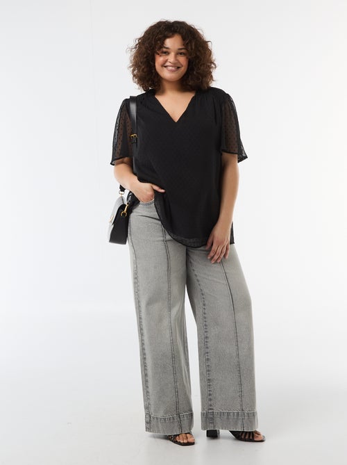 Blusa in plumetis - Kiabi