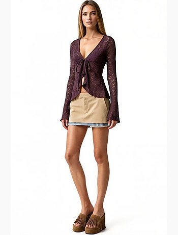 Blusa in poliammide ed elastan busem