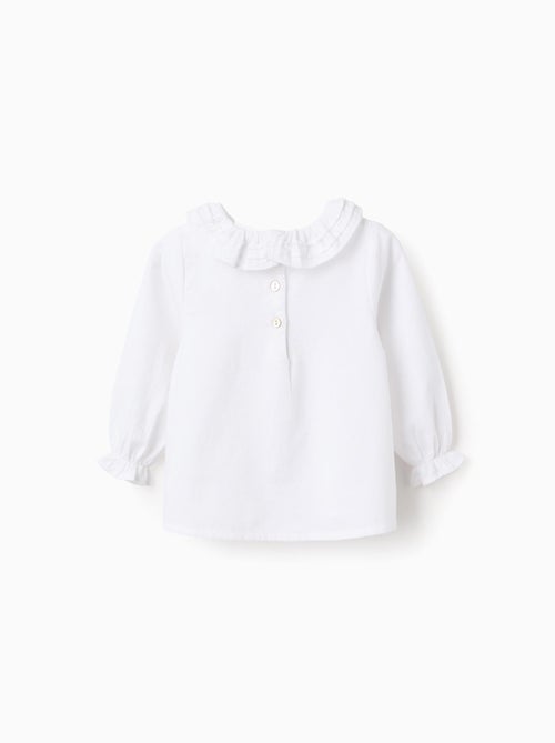 Blusa in saffiano di cotone con volant - Kiabi