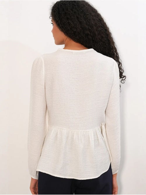 Blusa in tessuto con volant e chiusura con laccetti bdart - Kiabi