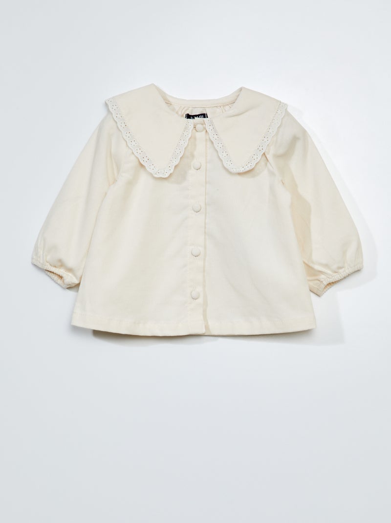 Blusa in velluto Bianco - Kiabi