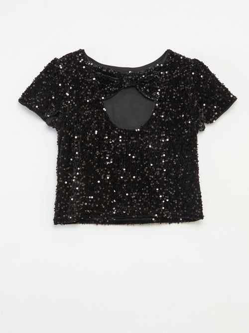 Blusa in velluto con paillettes - Kiabi