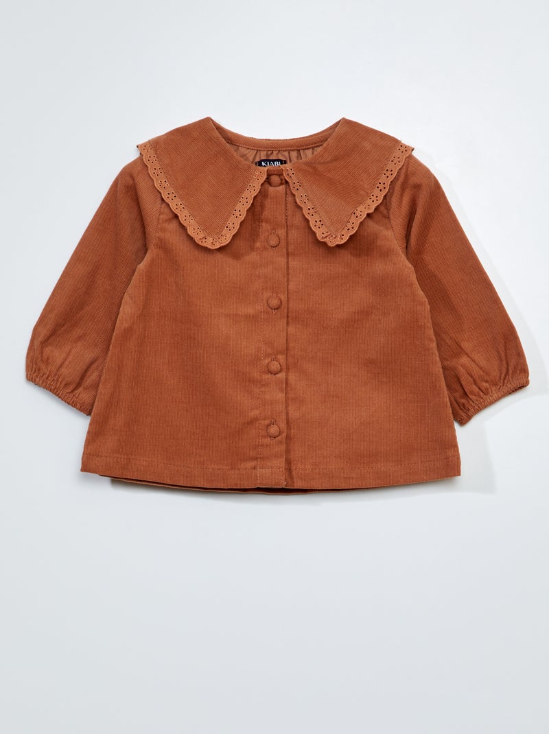 Blusa in velluto MARRONE - Kiabi