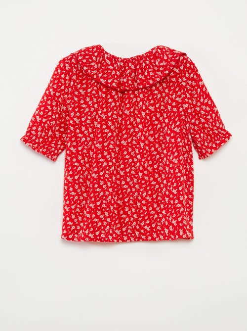 Blusa in viscosa collo con volant - So Easy - Kiabi