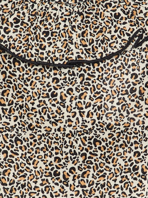 Blusa in voile di cotone fantasia leopardata - Kiabi