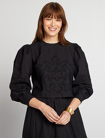 Blusa in voile di cotone