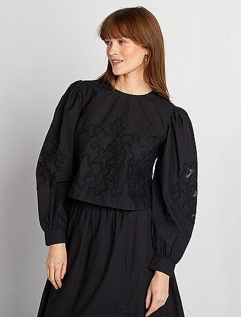Blusa in voile di cotone