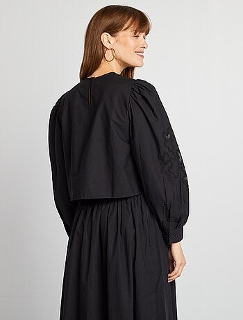 Blusa in voile di cotone