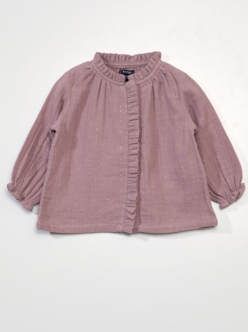 Blusa in voile di cotone ROSA - Kiabi